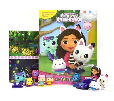 Gabby's Dollhouse My Busy Books - Storybook, 10 figurines, playmat